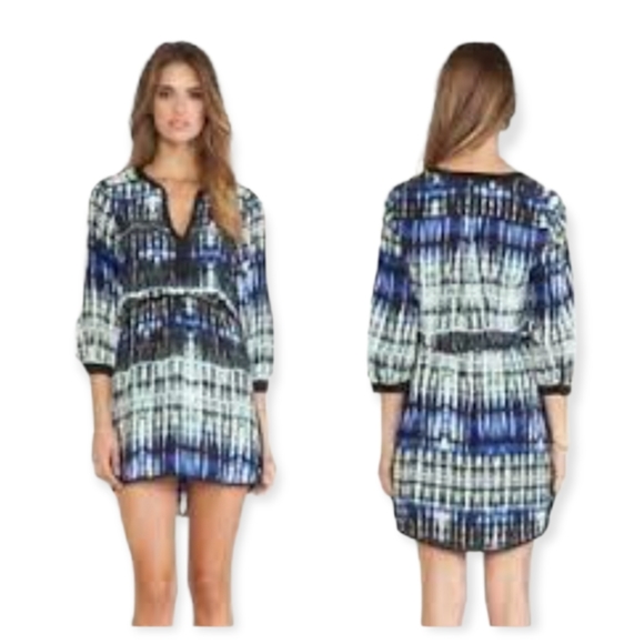 Parker Womens Silk Long Sleeve A-Line Dress Black Size XS - Picture 5 of 6